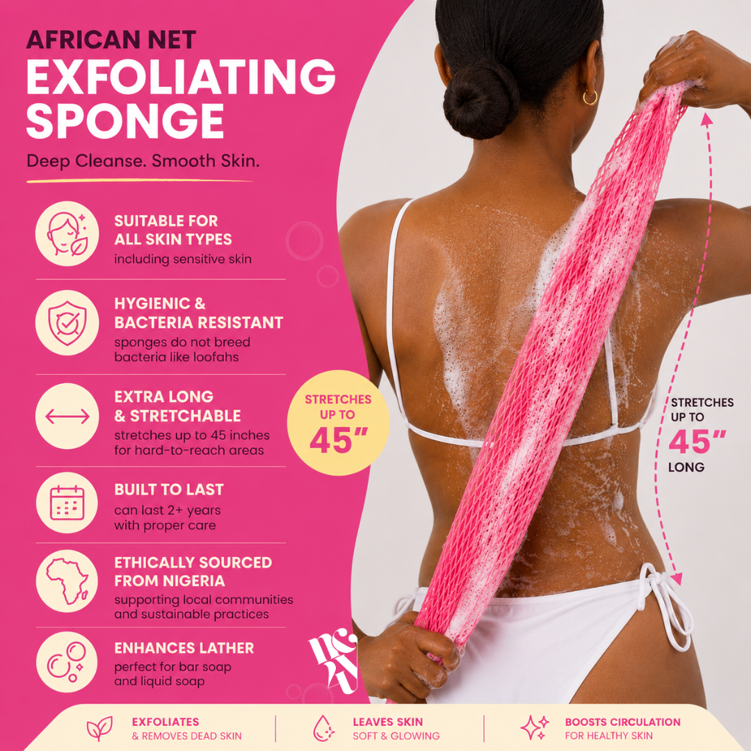 african exfoliating net sponge Naturally Created 4 You